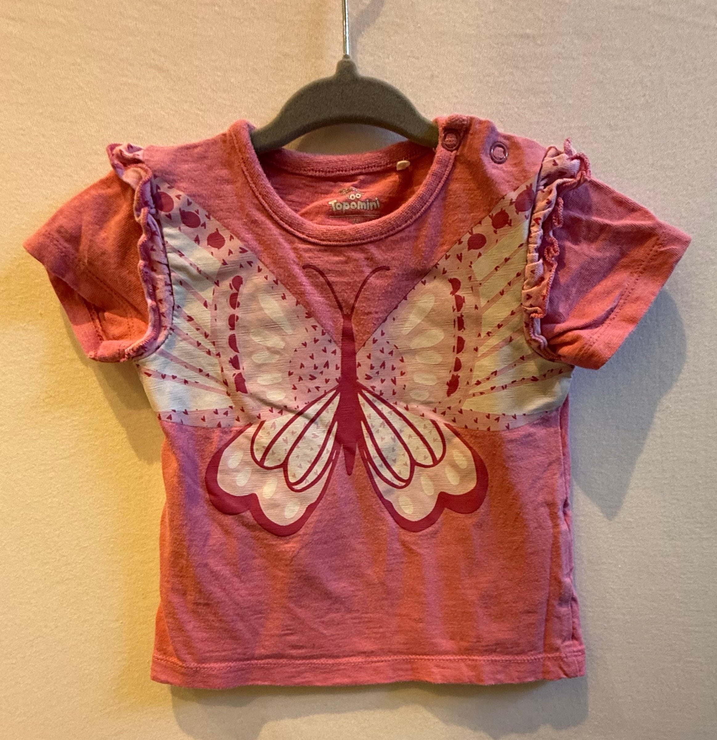 T-Shirt mit Schmetterling Größe 74